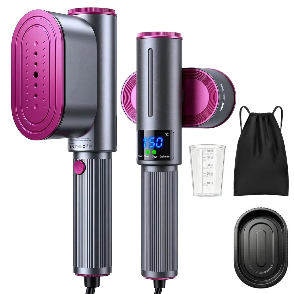 Dr.Flash Handheld Garment Steamer for Clothing, Portable Iron Steamer Combo Travel Steam Generators, 7 Modes with LED Display, 15s Fast Heating, 90° Swivel Handle, 1-Button Start, Travel Stuff, New Year Gift
