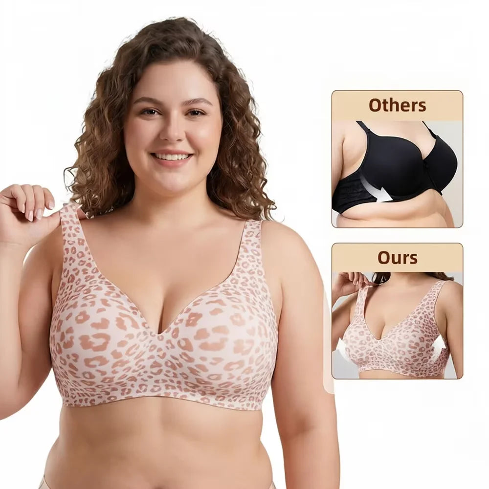 OEAK Women Jelly Bras Wirefree Full Coverage No Underwire Everyday Bras Comfortable Wireless Padded Tshirt Bra