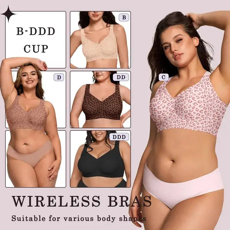 OEAK Women Jelly Bras Wirefree Full Coverage No Underwire Everyday Bras Comfortable Wireless Padded Tshirt Bra
