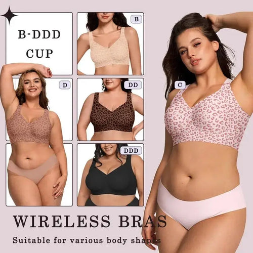 OEAK Women Jelly Bras Wirefree Full Coverage No Underwire Everyday Bras Comfortable Wireless Padded Tshirt Bra